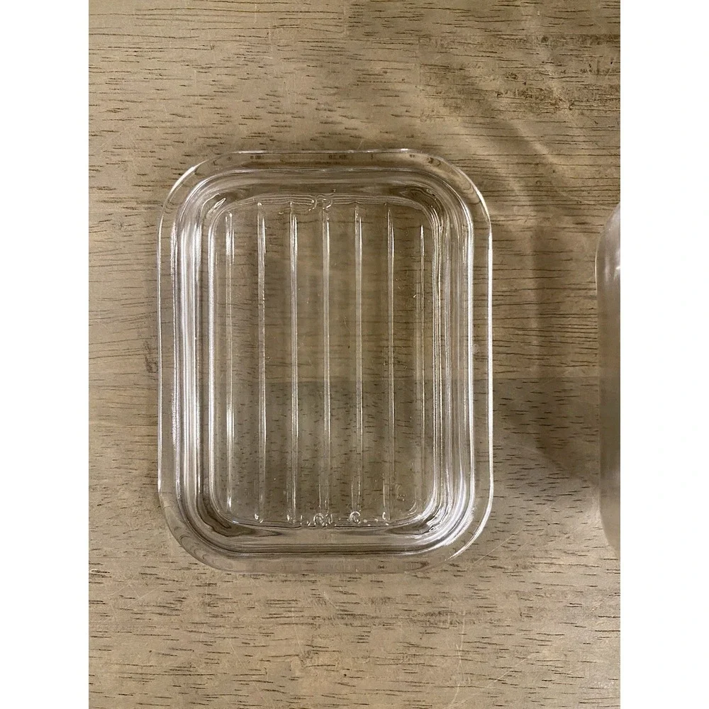PYREX 501 B Dish & 501 C Clear Ribbed Glass Refrigerator Dish Replacement